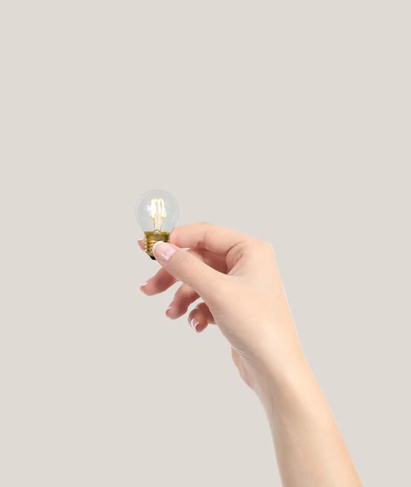 Lucide G45 - Glühfadenlampe - Ø 4,5 cm - LED Dim. - E27 - 1x3W 2700K - Transparent - Atmosphäre 1